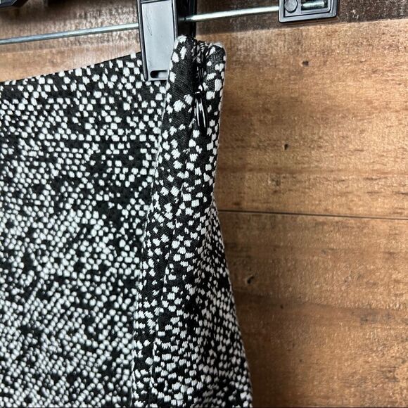 MICHAEL Michael Kors Skirt A-Line Black White Faux Leather Hem Side Zipper XS - Picture 3 of 11